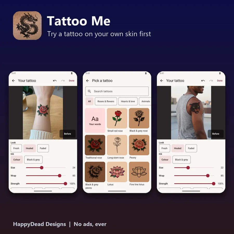 Tattoo Me screenshots