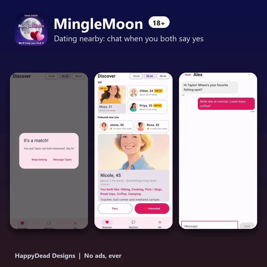 MingleMoon screenshots